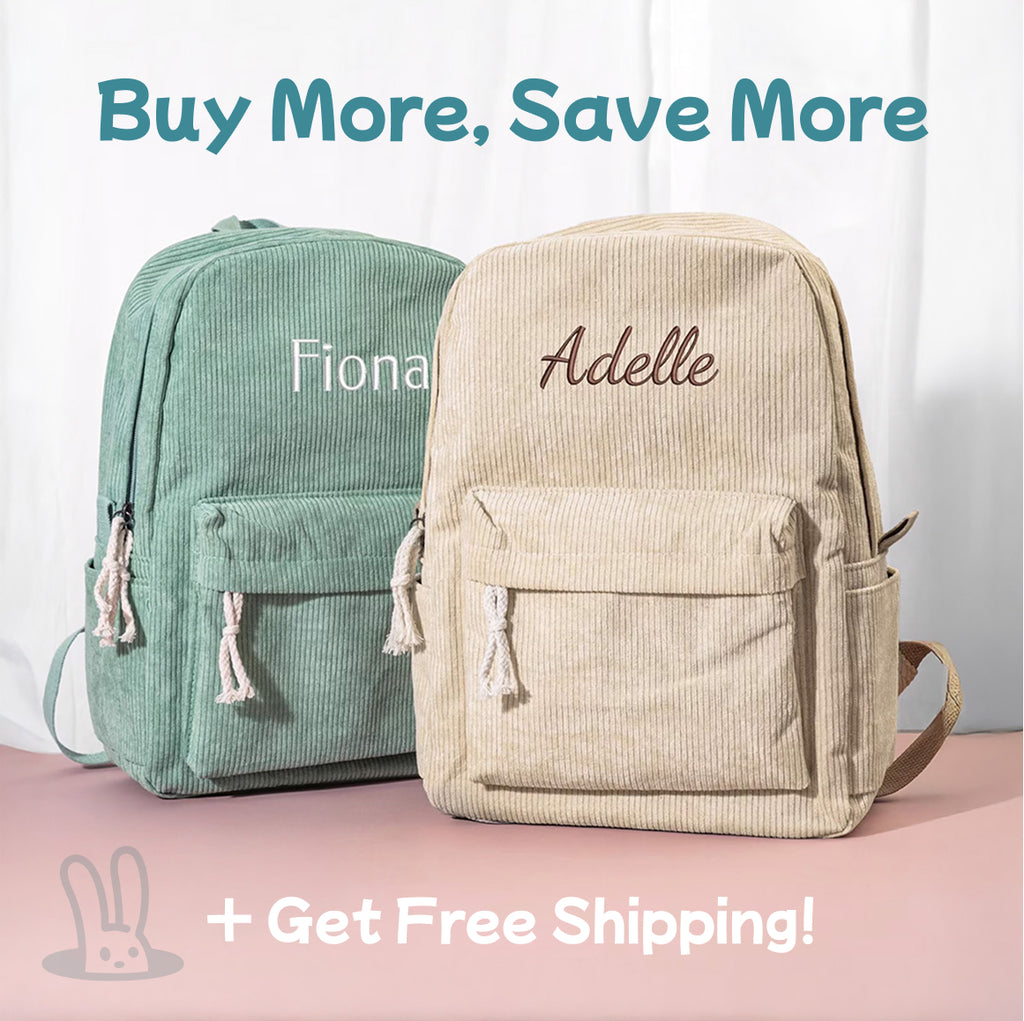 Personalized Corduroy Kids Backpack
