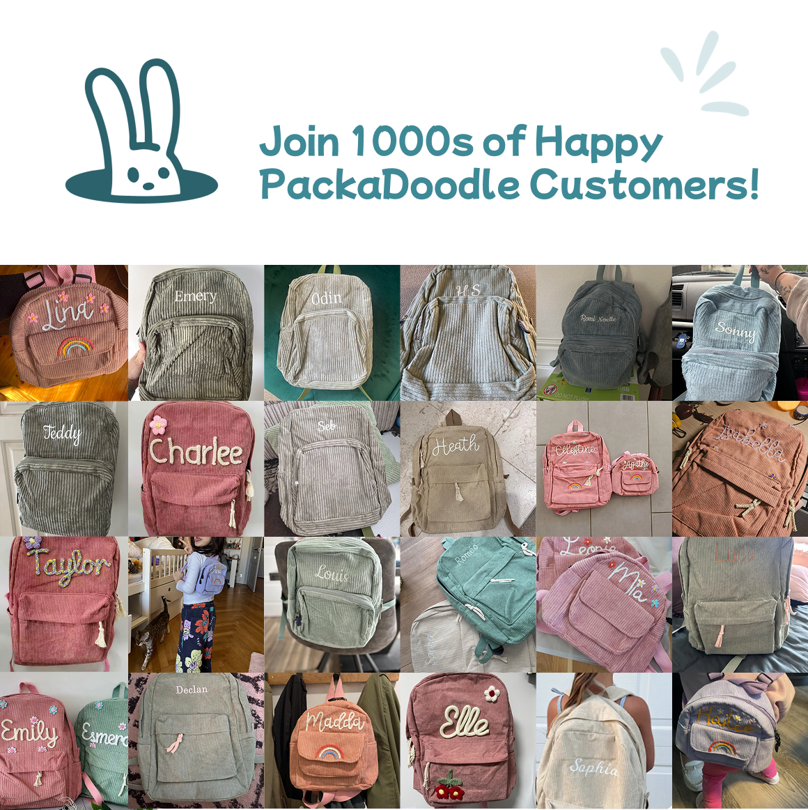 Personalized Corduroy Kids Backpack